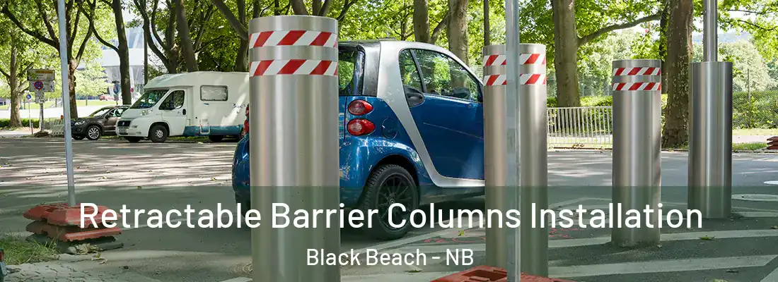  Retractable Barrier Columns Installation Black Beach - NB